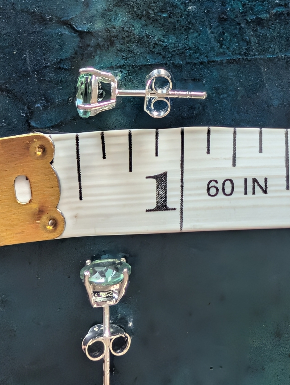 Brilliant Genuine Aquamarine Sterling Silver Stud Earrings 🆕 - Picture 8 of 8